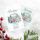 Invitation Baby shower d'hiver sur les animaux des bois