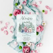 Invitation Baby shower d'hiver sur les animaux des bois