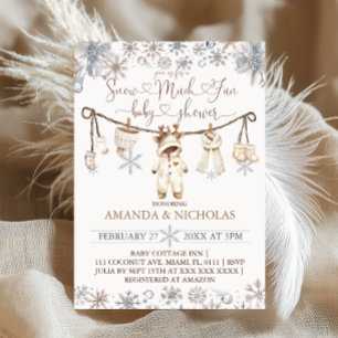 Invitation Baby shower d'hiver très amusant