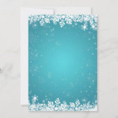 Invitation Baby shower d'hiver Turquoise Mason Jar Lumières (Dos)