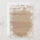 Invitation Baby shower d'hiver Twin Rustic Blue (Dos)