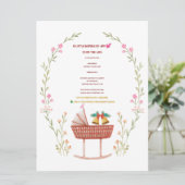 Invitation Baby shower d'hiver - Un petit paquet (Debout devant)