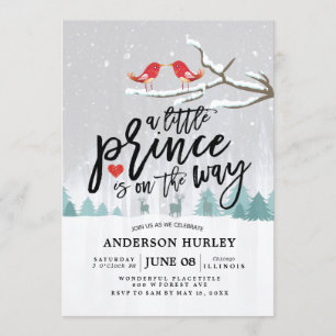 Invitation Baby shower d'hiver un petit prince est en route