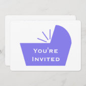 Invitation Baby shower d'icône de huche (Devant / Derrière)