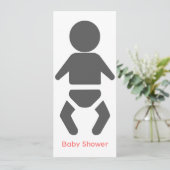Invitation Baby shower d'icônes (Debout devant)