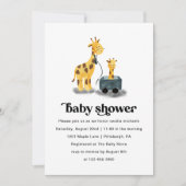 Invitation Baby shower d'illustration de la Giraffe de Cute (Devant)