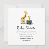 Invitation Baby shower d'illustration de la Giraffe mignonne (Devant)