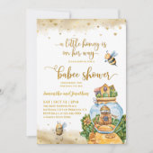 Invitation Baby shower d'illustration de mielComb et d'abeill (Devant)