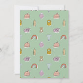 Invitation Baby shower d'illustration Rainbow Newborn (Dos)