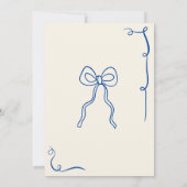 Invitation Baby shower d'illustrations de rubans bleus arcs (Dos)