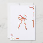 Invitation Baby shower d'illustrations en ruban d'arcs orange (Dos)