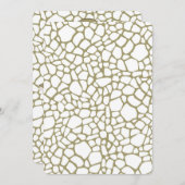 Invitation Baby shower d'impression Cram Gold White Giraffe (Devant / Derrière)