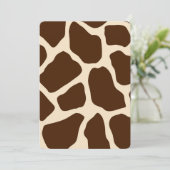 Invitation Baby shower d'impression Crème Brown Giraffe (Debout devant)