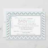 Invitation Baby shower d'impression de Chevron de cravate (Dos)