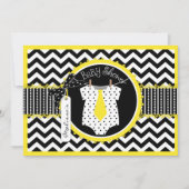 Invitation Baby shower d'impression de Chevron de cravate de (Devant)