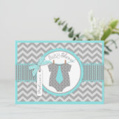 Invitation Baby shower d'impression de Chevron de cravate de (Debout devant)