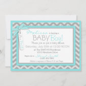 Invitation Baby shower d'impression de Chevron de cravate de (Dos)