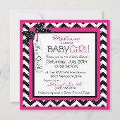 Invitation Baby shower d'impression de Chevron de tutu de (Dos)