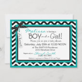 Invitation Baby shower d'impression de Chevron de tutu de (Dos)