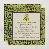 Invitation Baby shower d'impression de serpent (Devant / Derrière)
