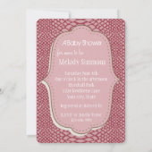 Invitation Baby shower d'impression de serpent rose (Dos)