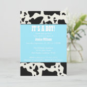 Invitation Baby shower d'impression de vache (Debout devant)