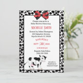 Invitation Baby shower d'impression de vaches mign (Debout devant)