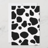 Invitation Baby shower d'impression de vaches rouges et noire (Dos)