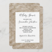 Invitation Baby shower d'impression Glitzy Gold Zebra (Devant / Derrière)