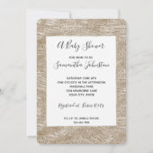 Invitation Baby shower d'impression Glitzy Gold Zebra (Devant)