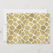 Invitation Baby shower d'impression Gold Giraffe (Dos)