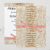 Invitation baby shower d'impression Gold Glam Faux Parties sc (Devant / Derrière)