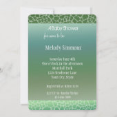 Invitation Baby shower d'impression Green Ombre Giraffe (Dos)