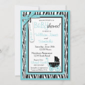 Invitation Baby shower d'impression Zebra et de transport de  (Dos)