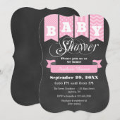 Invitation Baby shower d'indicateur de tableau de  (Devant / Derrière)