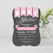 Invitation Baby shower d'indicateur de tableau de  (Debout devant)
