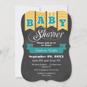 Invitation Baby shower d'indicateur de tableau de bord Turquo