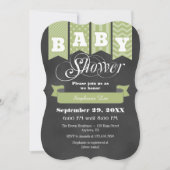 Invitation Baby shower d'indicateur Sage Green Chalkboard Inv (Devant)