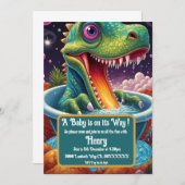 Invitation Baby shower Dino-Mite (Devant / Derrière)