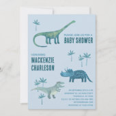 Invitation Baby shower Dinosaur (Devant)