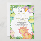 Invitation Baby shower Dinosaur (Devant)