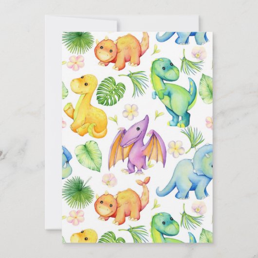 Invitation Baby shower Dinosaur (Dos)