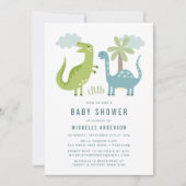 Invitation Baby shower Dinosaur (Devant)