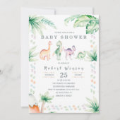Invitation Baby shower Dinosaur (Devant)