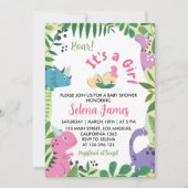 Invitation Baby shower Dinosaur (Devant)