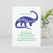Invitation Baby shower Dinosaur (Debout devant)