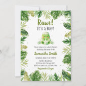 Invitation Baby shower Dinosaur (Devant)