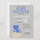 Invitation Baby shower Dinosaur (Devant)