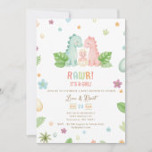 Invitation Baby shower Dinosaur (Devant)