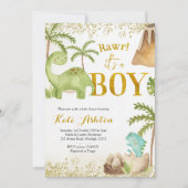Invitation Baby shower Dinosaur (Devant)
